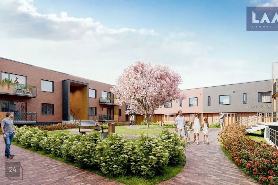 Row house box, 4-room partial house in Keila linn