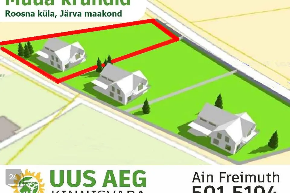 Elamumaa, 2602 m² Maa - Järva vald, Roosna küla - foto 4