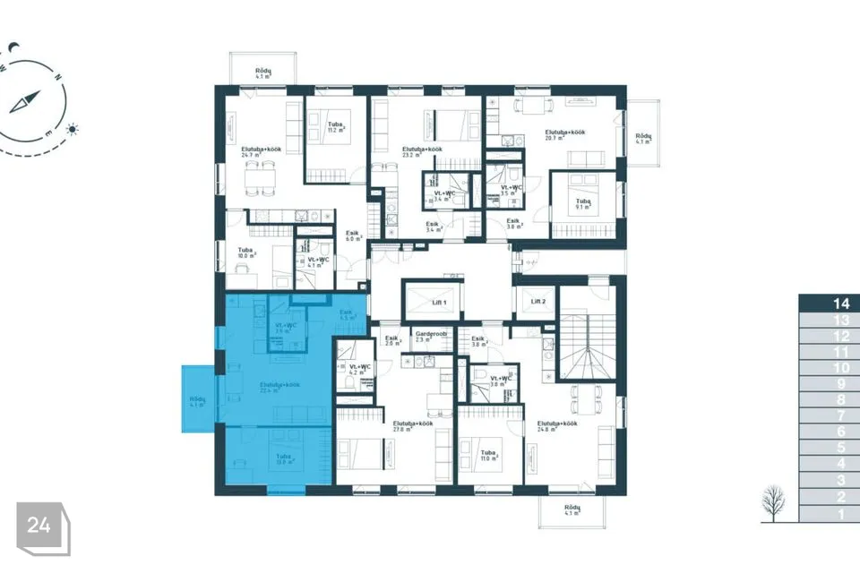 2-toaline Korter  -  Tallinn, Haabersti linnaosa - foto 3