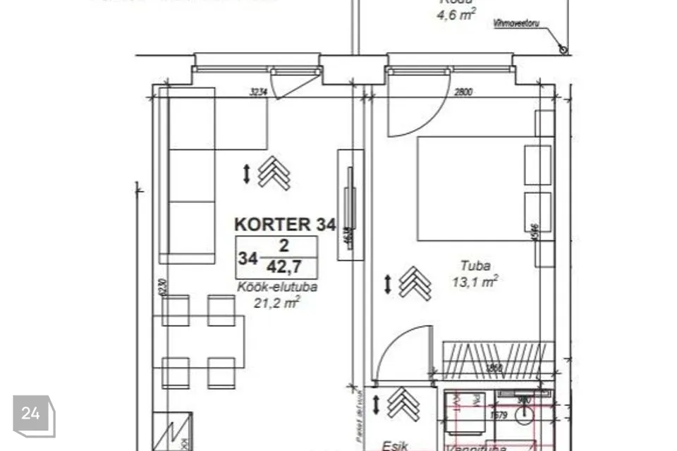 2-toaline Korter  -  Tallinn, Haabersti linnaosa - foto 5