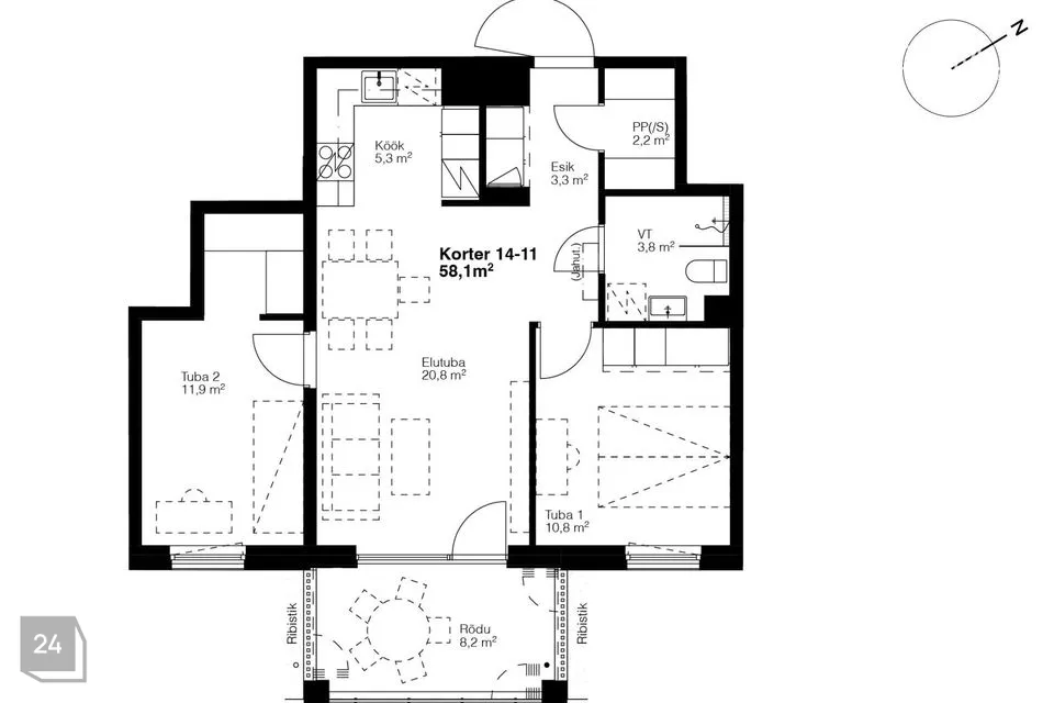 3-toaline Korter - Tartu vald, Raadi alev - foto 5