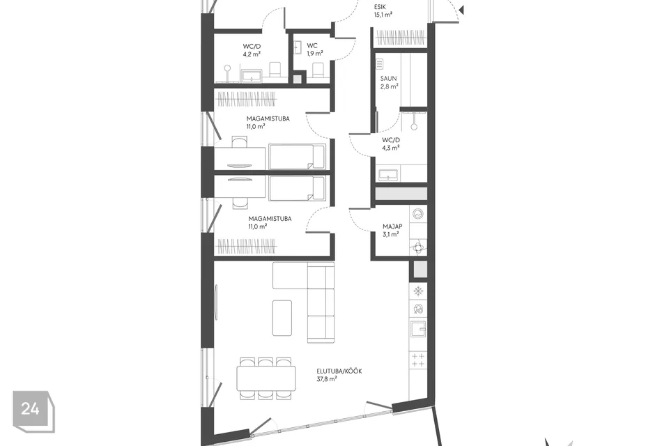 4-room apartment in Tallinn, Haabersti linnaosa - photo 2