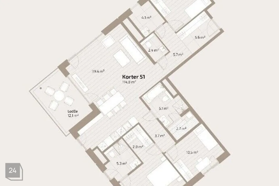 4-toaline Korter  -  Tallinn, Kesklinna linnaosa - foto 5