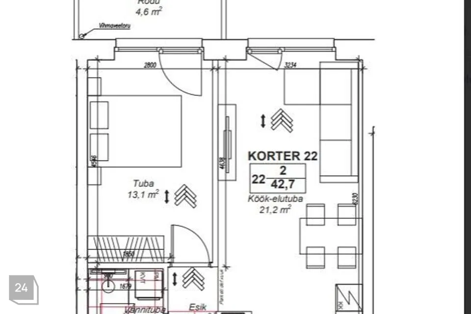 2-toaline Korter  -  Tallinn, Haabersti linnaosa - foto 4
