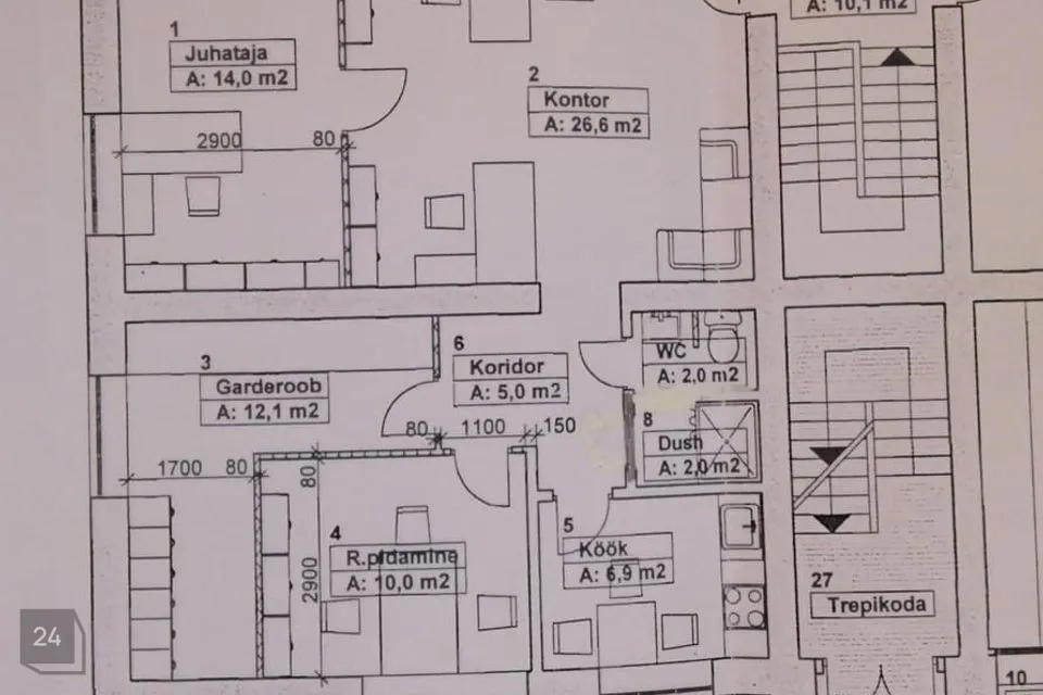 Mitme sihtotstarbega, 80 m² Äripind  -  Kohtla-Järve linn, Järve linnaosa - foto 4