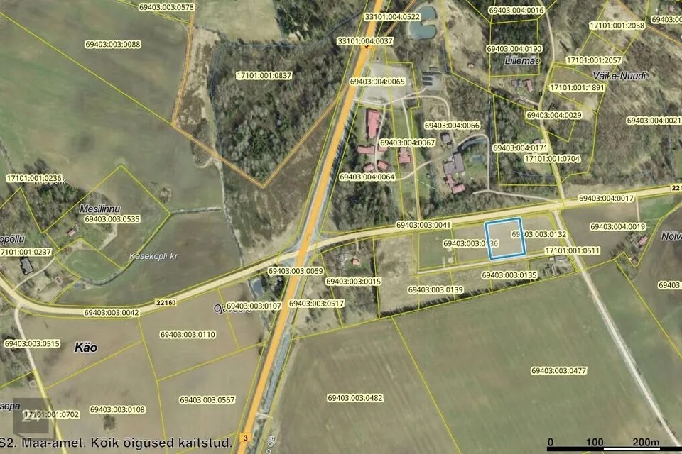 Elamumaa, 3938 m² Maa  -  Elva vald, Käo küla