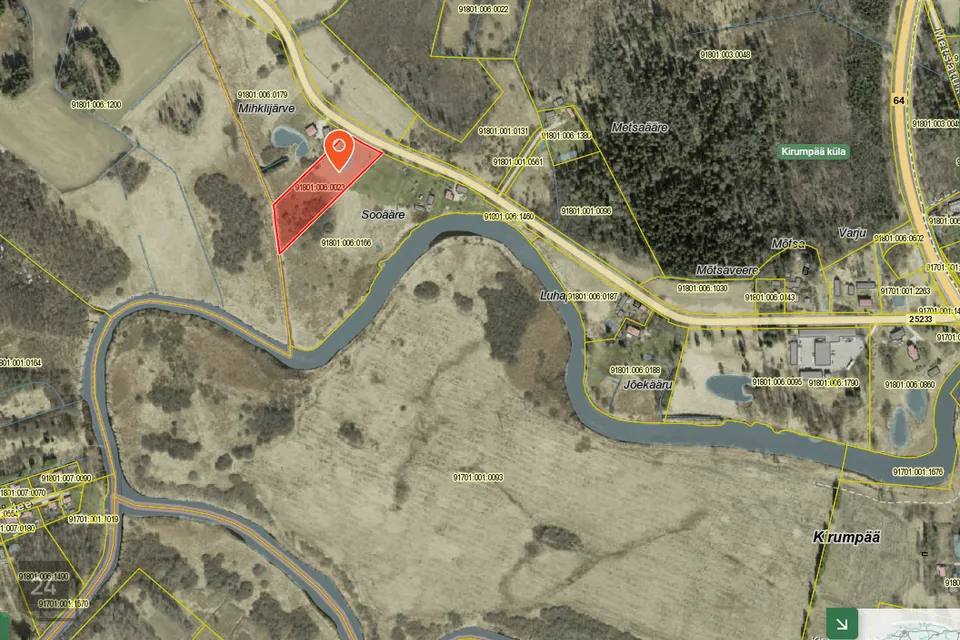 Maatulundusmaa, 7647 m² Maa  -  Võru vald, Kirumpää küla
