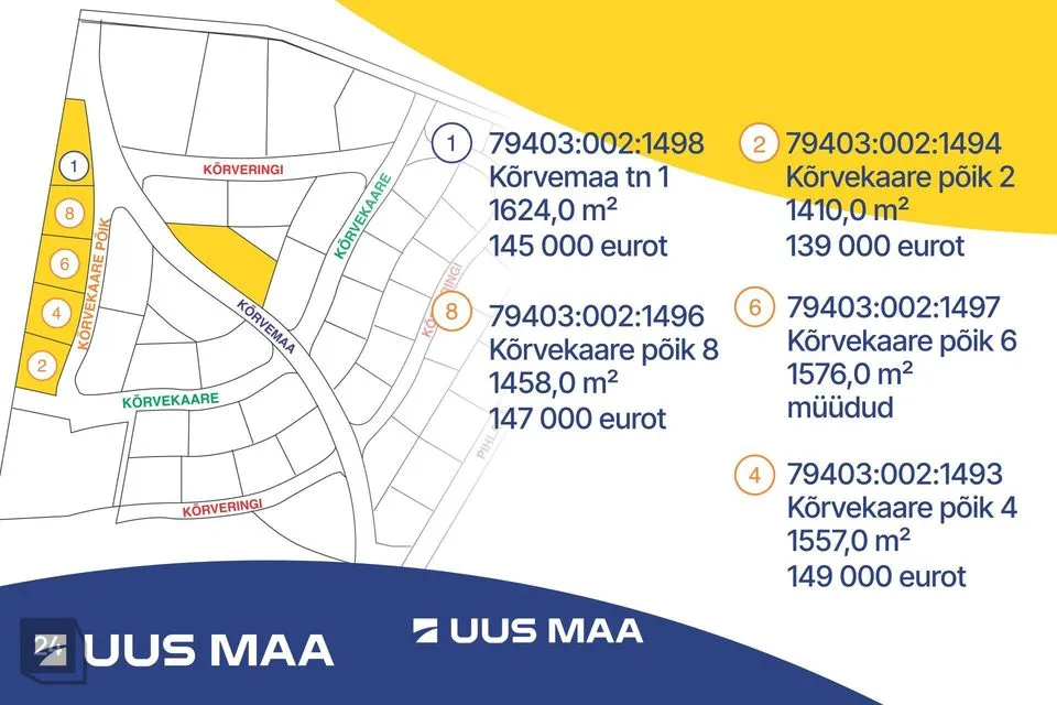 Elamumaa, 1557 m² Maa - Tartu vald, Kõrveküla alevik - foto 2