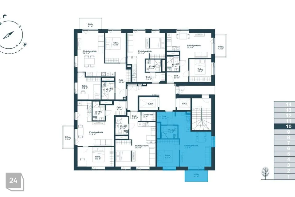 2-toaline Korter  -  Tallinn, Haabersti linnaosa - foto 3