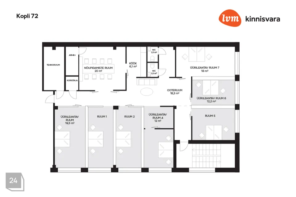 Büroo, 18 m² Äripind - Tallinn, Põhja-Tallinna linnaosa - foto 3