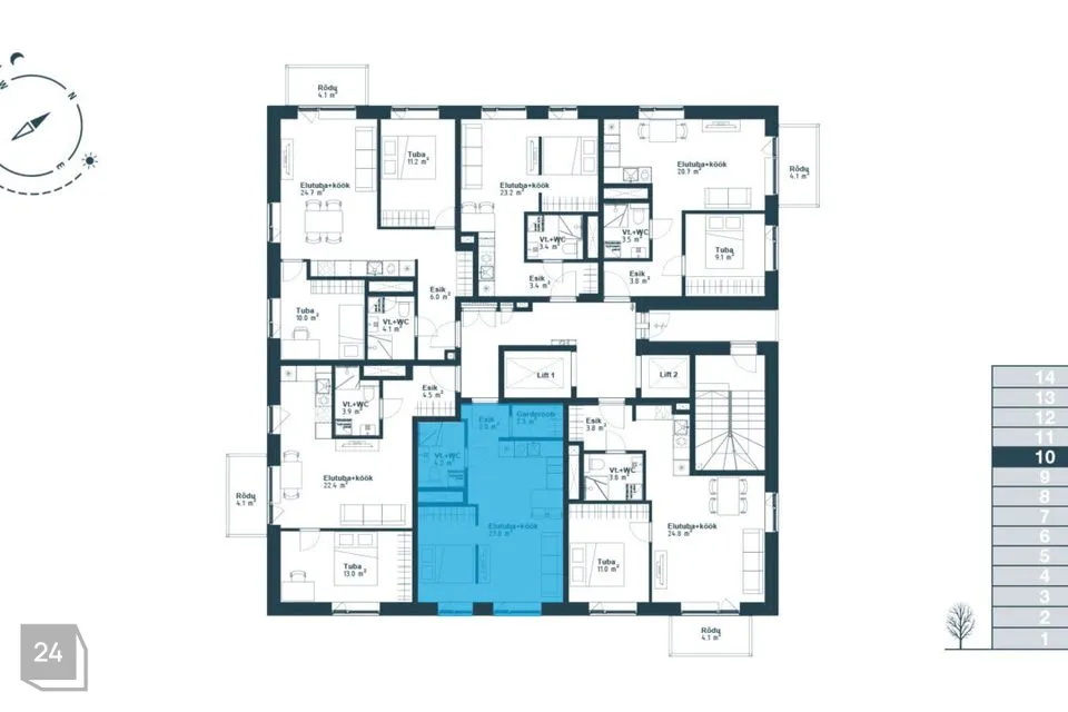 1-toaline Korter  -  Tallinn, Haabersti linnaosa - foto 3