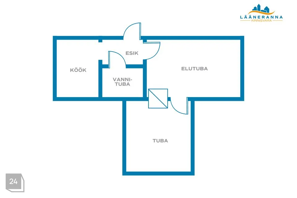 2-toaline Korter  -  Haapsalu linn, Haapsalu linn - foto 2