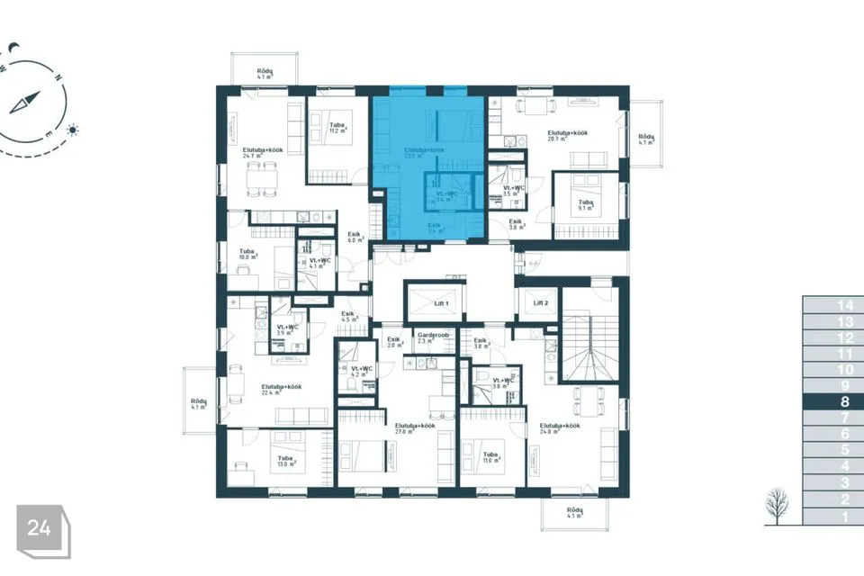 1-toaline Korter  -  Tallinn, Haabersti linnaosa - foto 3