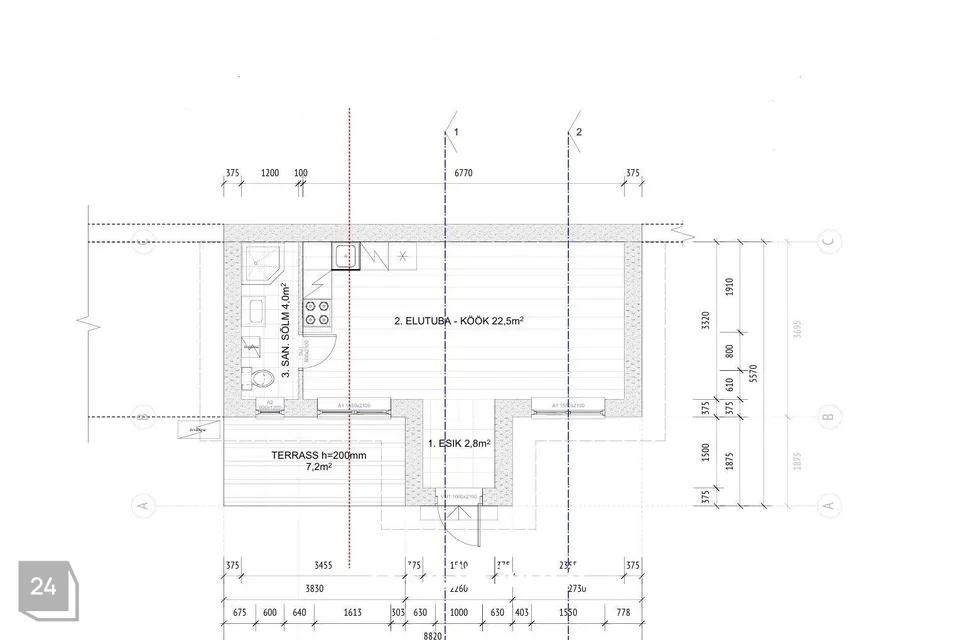 1-toaline Korter  -  Pärnu linn, Pärnu linn - foto 2