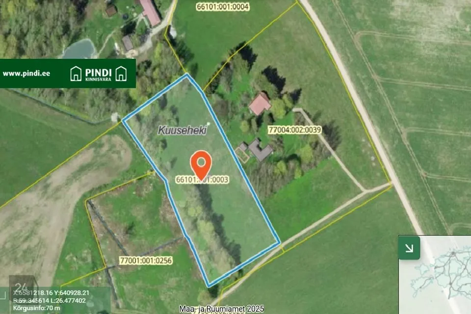 Maatulundusmaa, 7790 m² участок в Rakvere vald, Raudvere küla - фото 5