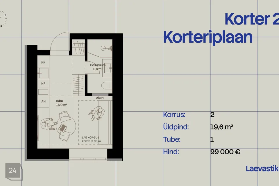 1-toaline Korter - Tallinn, Põhja-Tallinna linnaosa