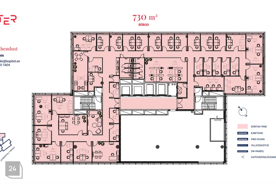 Büroo, 730 m² Äripind - Tallinn, Kesklinna linnaosa - foto 2