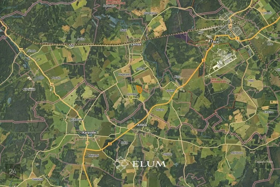 Maatulundusmaa, 133507 m² участок в Tapa vald, Linnape küla - фото 5