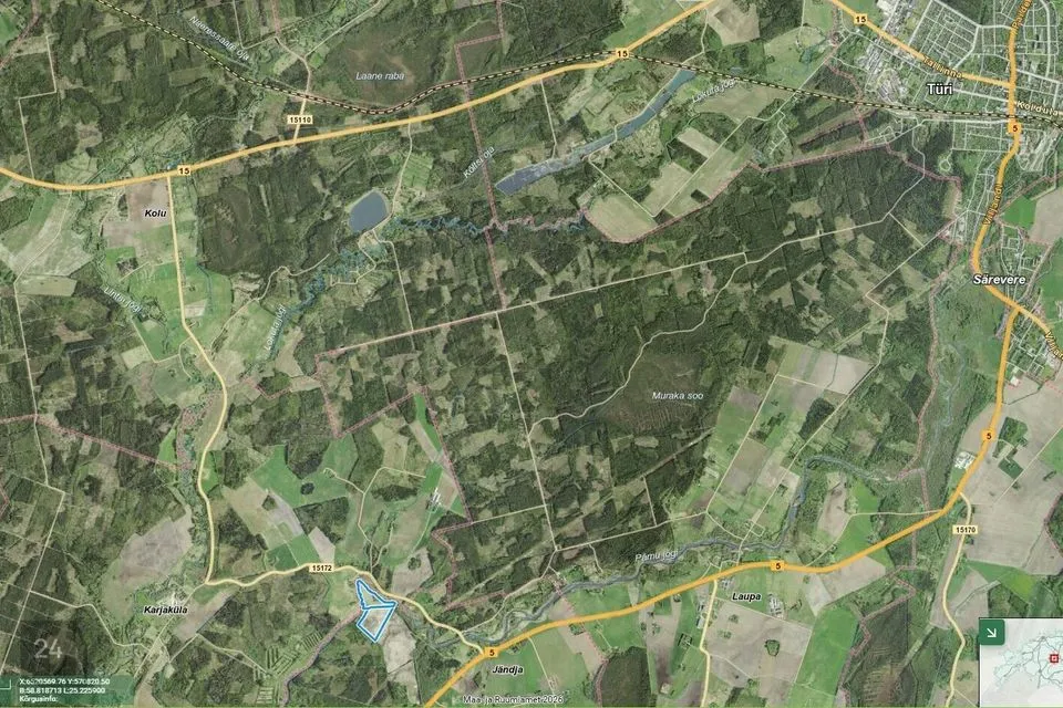 Maatulundusmaa, 130971 m² участок в Türi vald, Jändja küla - фото 3