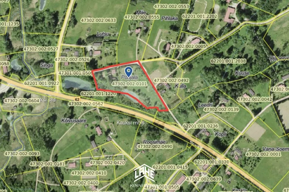 Maatulundusmaa, 14567 m² участок в Põlva vald, Kauksi küla