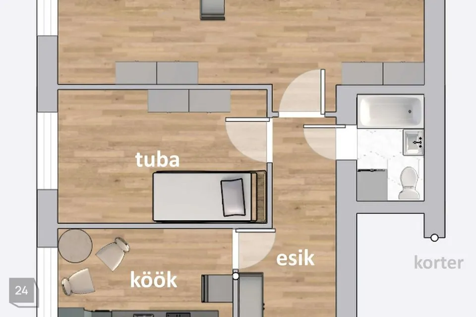 2-комнатная Квартира в Kohtla-Järve linn, Järve linnaosa - фото 3