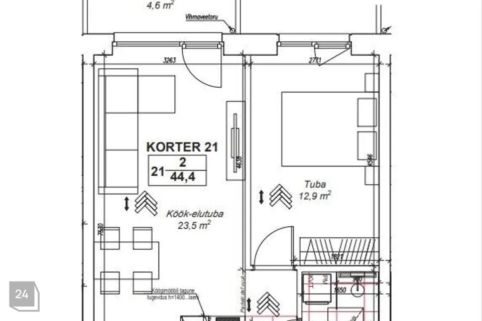 2-toaline Korter  -  Tallinn, Haabersti linnaosa - foto 5