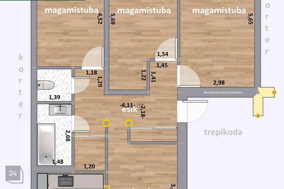 4-toaline Korter - Kohtla-Järve linn, Ahtme linnaosa - foto 2