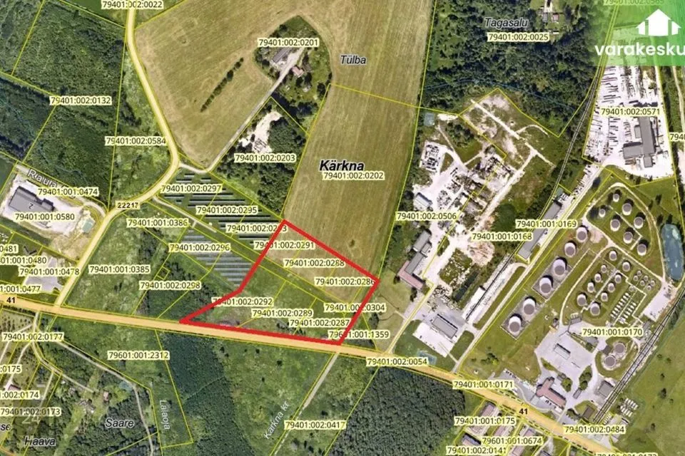 Земля производственного назначения, 41240 m² участок в Tartu vald, Kärkna küla