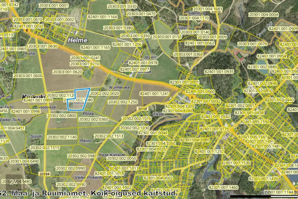 Maatulundusmaa, 48865 m² Maa - Tõrva vald, Kirikuküla