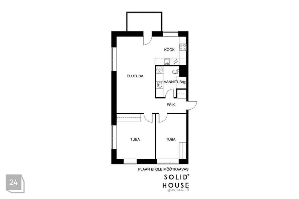 3-toaline Korter  -  Keila linn - foto 2