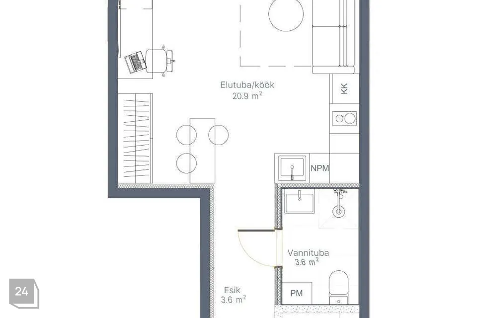 1-room apartment in Maardu linn - photo 3