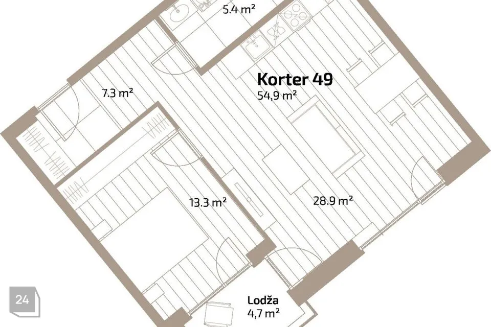 2-toaline Korter - Tallinn, Kesklinna linnaosa - foto 4
