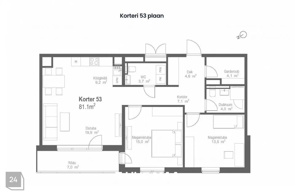 3-room apartment in Tallinn, Kesklinna linnaosa - photo 2