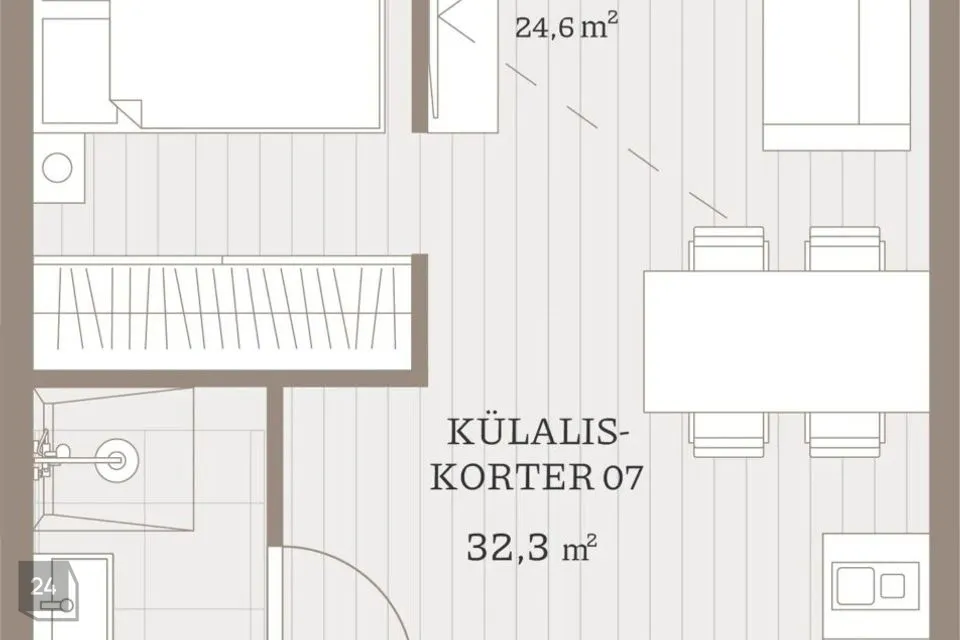 1-toaline Korter  -  Jõelähtme vald, Loo alevik