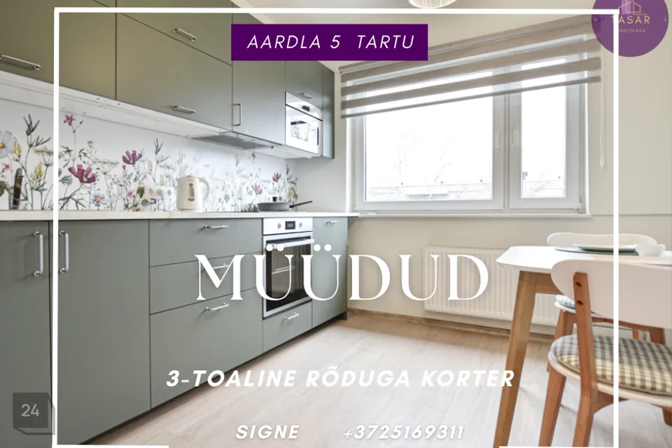 3-toaline Korter - Tartu linn, Tartu linn
