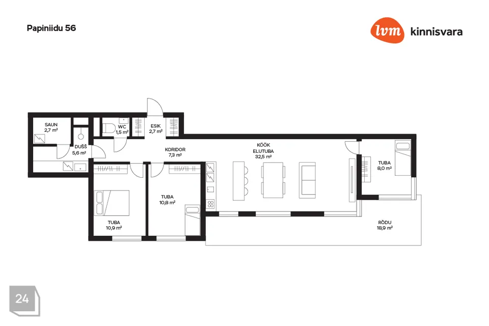 4-toaline Korter - Pärnu linn, Pärnu linn - foto 2