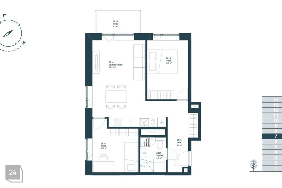 3-toaline Korter  -  Tallinn, Haabersti linnaosa - foto 2