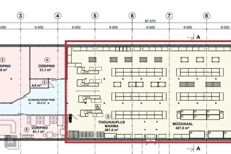 Mitme sihtotstarbega, 508 m² Äripind  -  Tallinn, Lasnamäe linnaosa - foto 3