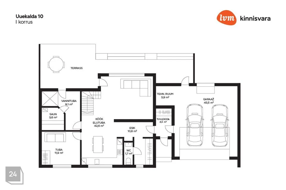 6-toaline Maja  -  Tori vald, Tammiste küla - foto 3