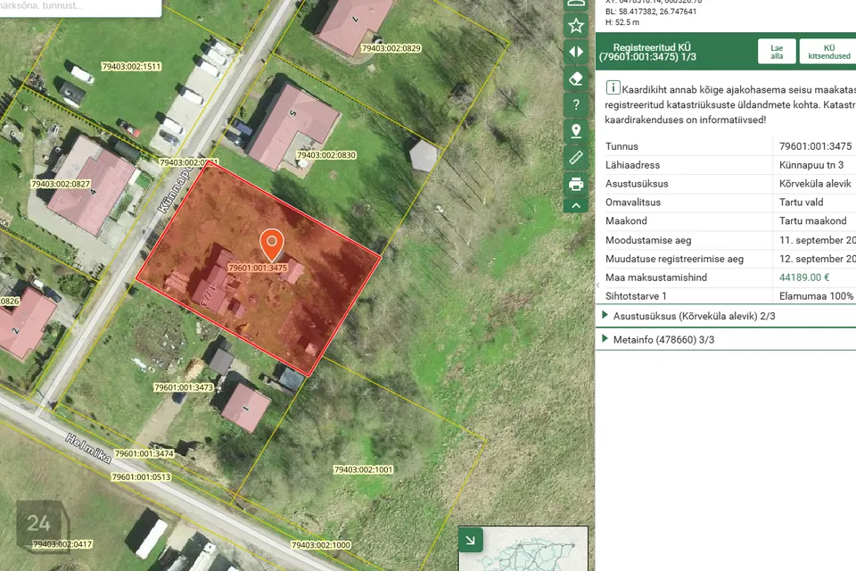 Elamumaa, 1757 m² Maa - Tartu vald, Kõrveküla alevik - foto 3