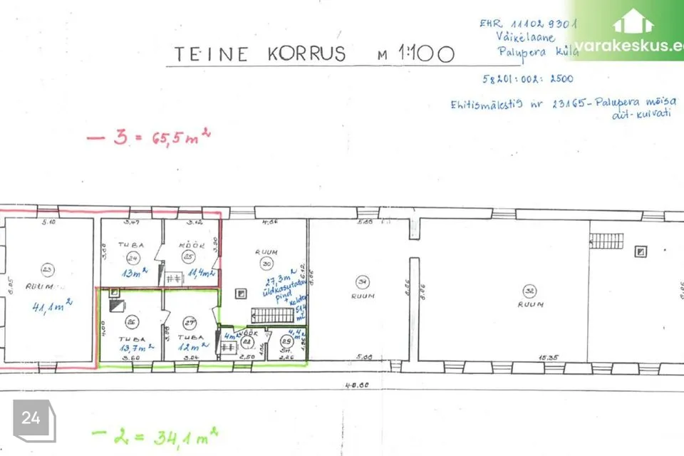34 m² Korter  -  Elva vald, Palupera küla - foto 2