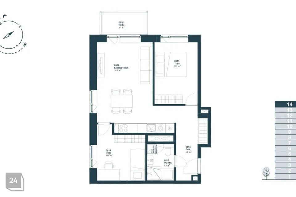 3-toaline Korter  -  Tallinn, Haabersti linnaosa - foto 2