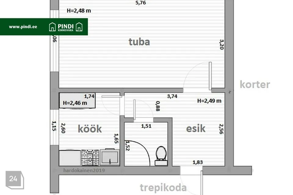 1-toaline Korter - Kohtla-Järve linn, Järve linnaosa - foto 3