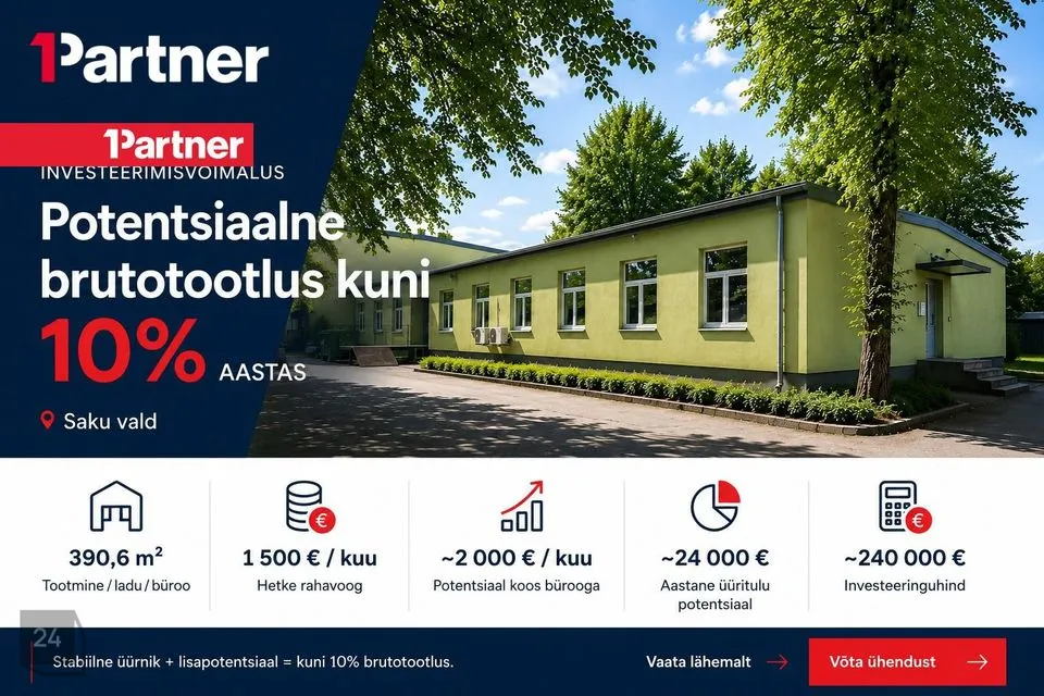 Büroo või Tootmine, 390 m² Äripind  -  Saku vald, Tänassilma küla