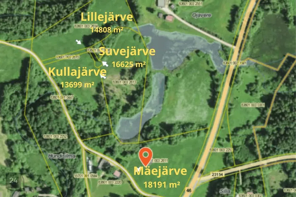 Земля жилой застройки, 18191 m² участок в Otepää vald, Ilmjärve küla