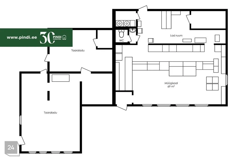 Kaubandus või Teenindus, 79 m² Äripind - Tori vald, Tammiste küla - foto 2