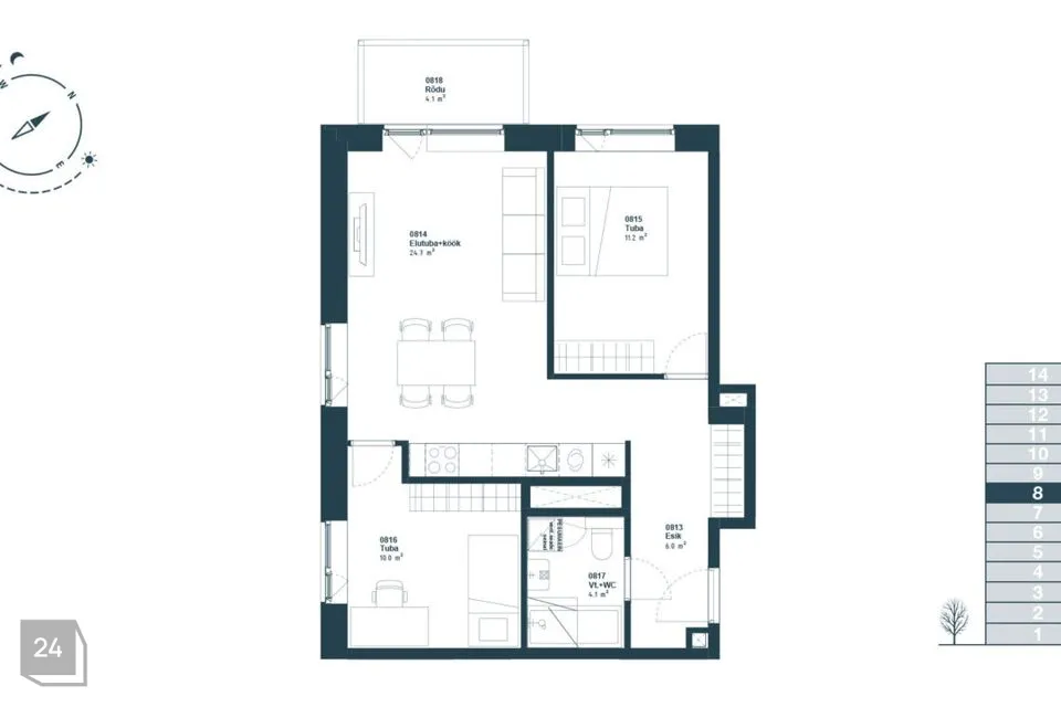 3-toaline Korter  -  Tallinn, Haabersti linnaosa - foto 2