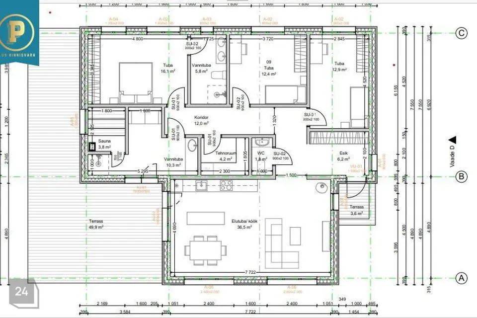 4-toaline Maja - Viimsi vald, Muuga küla - foto 4