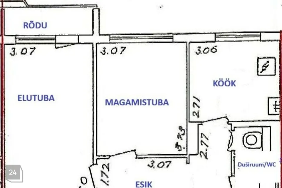2-toaline Korter  -  Tallinn, Lasnamäe linnaosa
