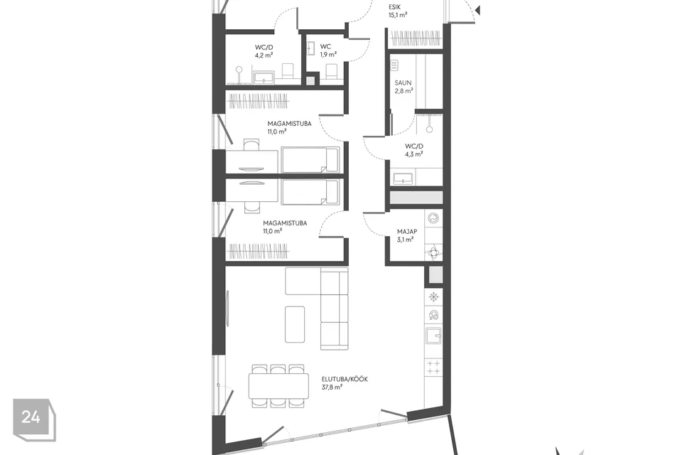 4-room apartment in Tallinn, Haabersti linnaosa - photo 3